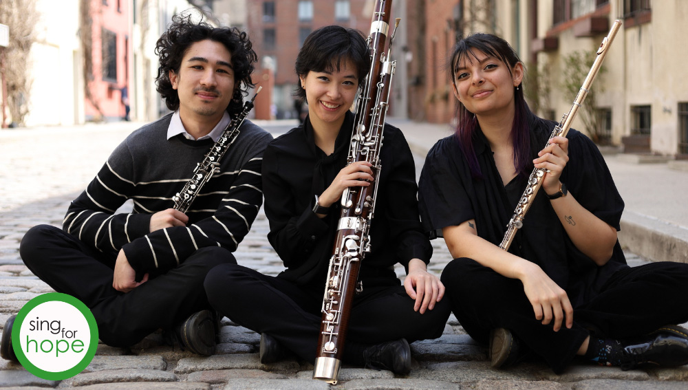 Drift Winds featuring flutist Anjali Shinde, oboist Matthew Maroon, and bassoonist Marty Tung